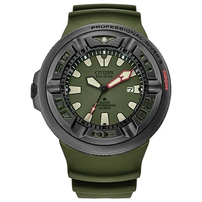 Citizen Eco-Drive Promaster Diver – 48mm Black and Olive Green 300M Watch | Doucet Latendresse