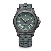 Victorinox I.N.O.X. Carbone 43mm – Cadran Noir avec Accents Verts et Bracelet Paracorde | Doucet Latendresse