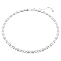 Collier Swarovski Argenté avec Perles et Cristaux – 38–45 cm. Color: blanc | Doucet Latendresse
