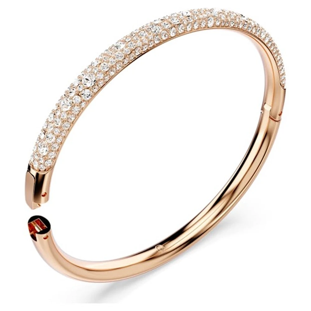 Swarovski Sublima (Meteora) Rose Gold-Tone Snow Pavé Crystal Bangle – 7