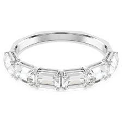 Swarovski Millenia Rhodium-Plated Octagon Pavé Crystal Bangle – 7