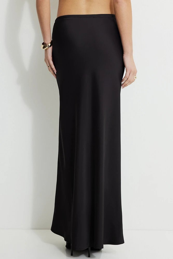 Cary Satin Slip Maxi Skirt