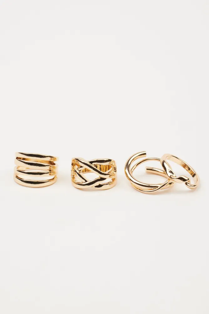 4-Pack Twisted Metal Rings