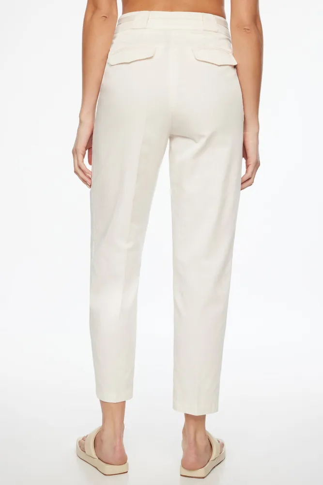 Belted Straight Leg Pants