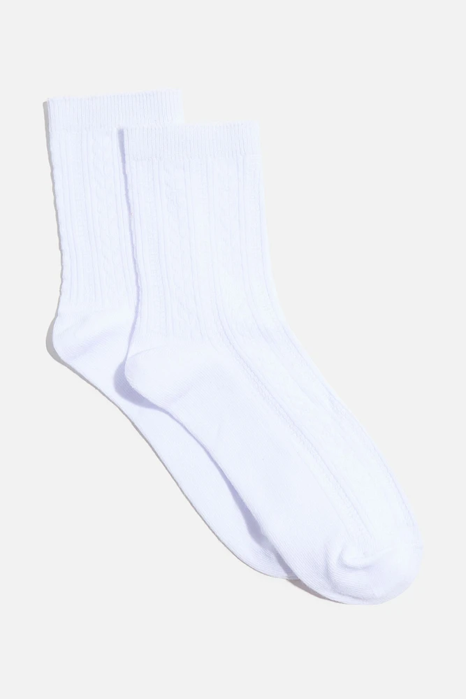 Pointelle Crew Socks