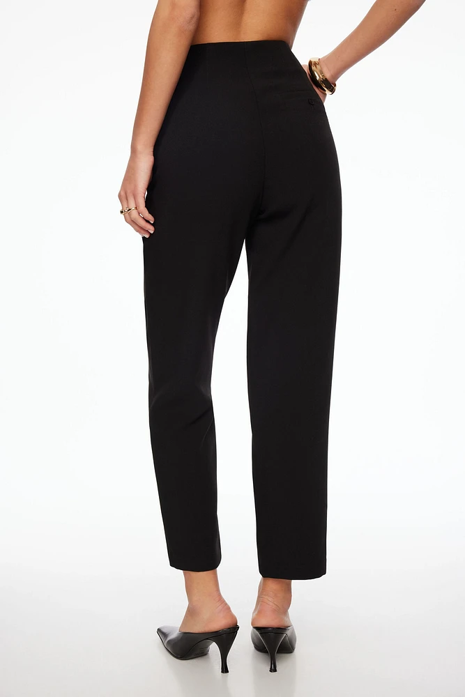 Slim Button Ankle Pants