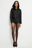 Metallic Tweed Micro Shorts