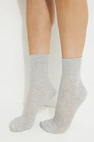 Semi Sheer Crew Socks