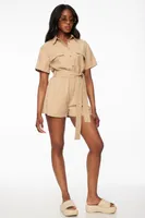 Short Sleeve Utility Romper