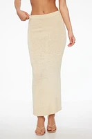 Semi Sheer Column Midi Skirt