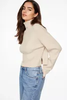 Crop Turtleneck Sweater