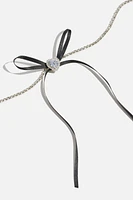 Heart & Ribbon Bow Choker Necklace