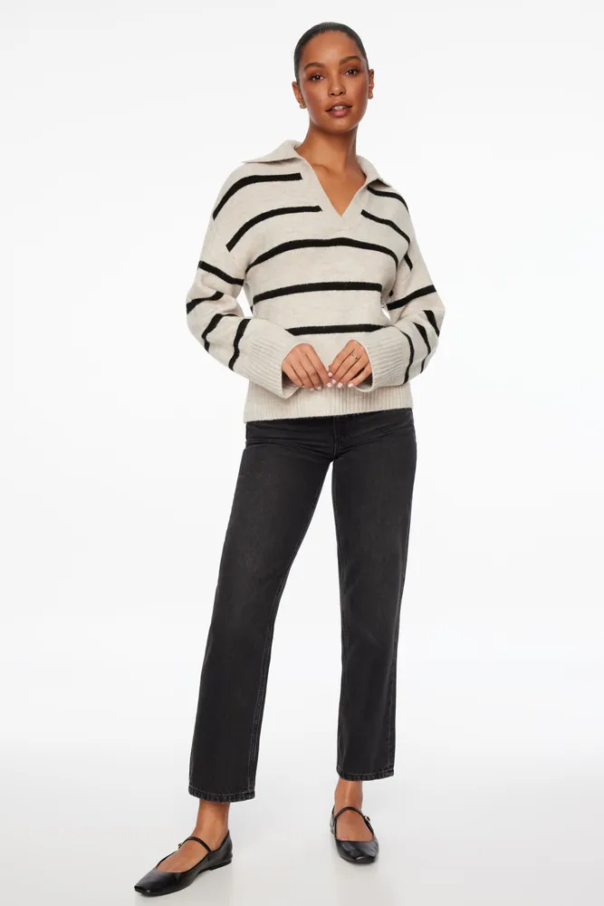 V-Neck Polo Sweater