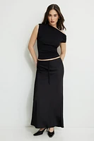 Single Shoulder Draped Jersey Top