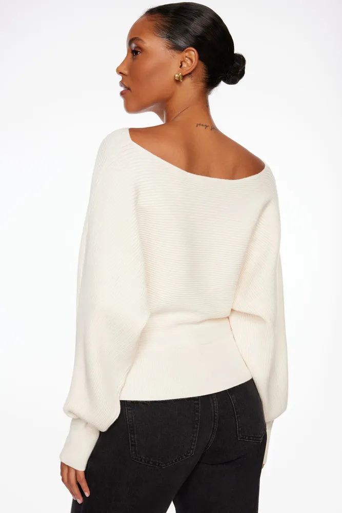 Long Sleeve Boat Neck Sweater