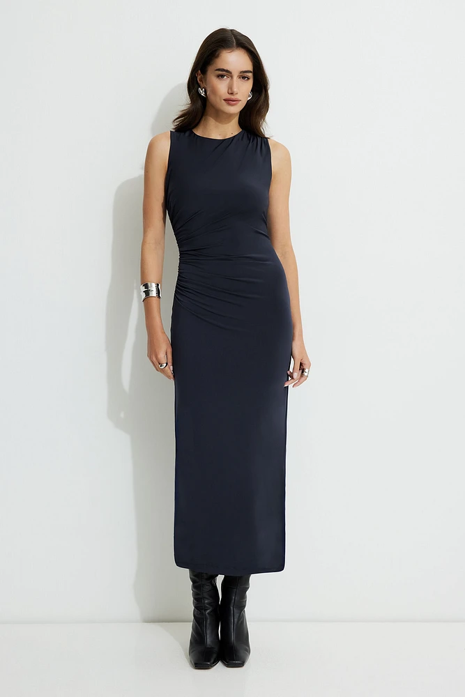 Draped Jersey Maxi Dress