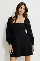 Amelie Balloon Sleeve Mini Dress