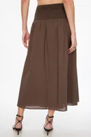 Drop Waist Smocked Maxi Skirt