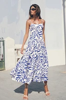 Sweetheart Linen Maxi Dress