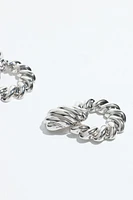 Braided Door Knocker Earrings