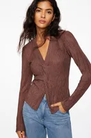 Long Sleeve Textured Top