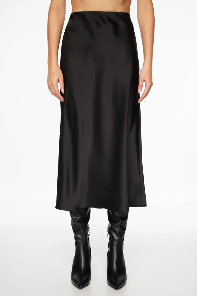 Melody Satin Slip Midi Skirt