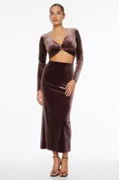 Arya Velvet Tube Maxi Skirt