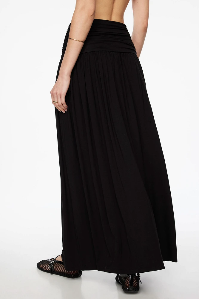 Drop Waist Knit Maxi Skirt