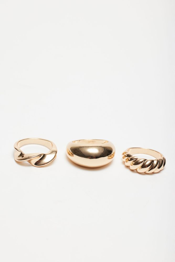 6-Pack Oversized & Twisted Rings