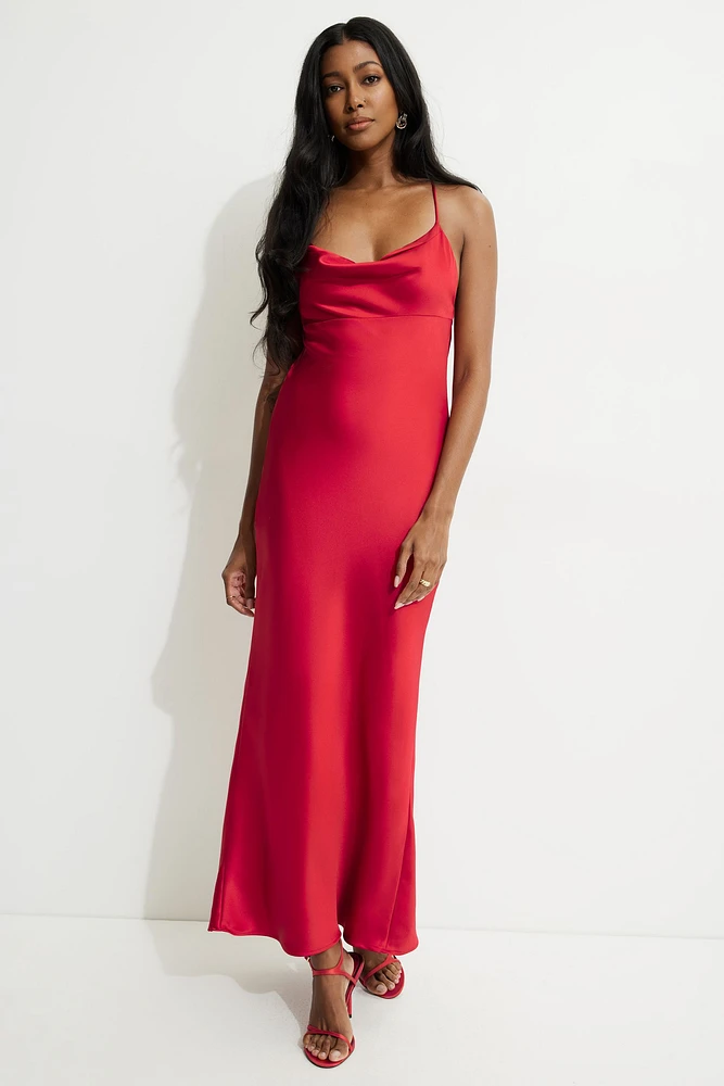 Satin Slip Maxi Dress