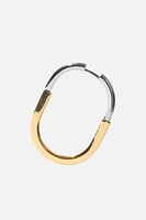 Two-Tone Hoop Earrings