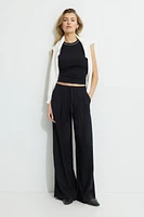 Wide Leg Drawstring Pants