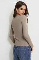 Renae Ribbed Flyaway Cardigan