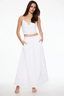 Voluminous Poplin Maxi Skirt