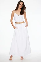 Voluminous Poplin Maxi Skirt