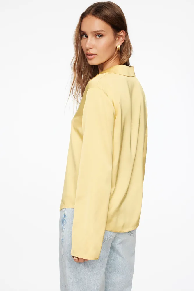 Piper Long Sleeve Satin Shirt