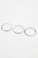 3 Piece Wavy Bangle Bracelet