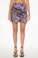 Zoey Printed Satin Mini Skirt