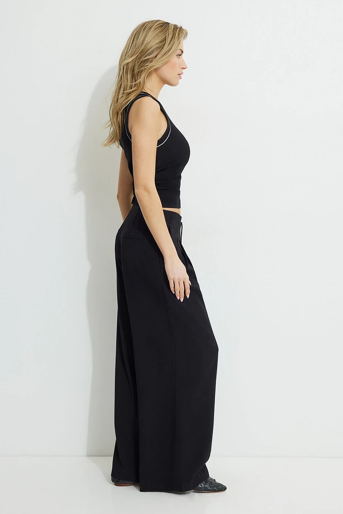 Wide Leg Drawstring Pants