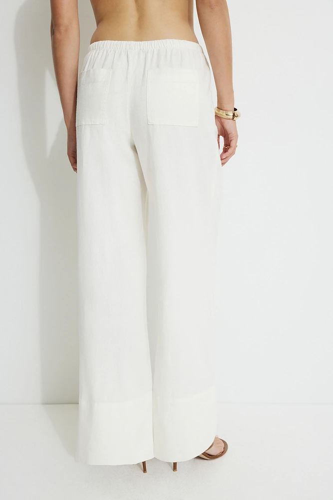 Leo Wide Leg Linen Pants