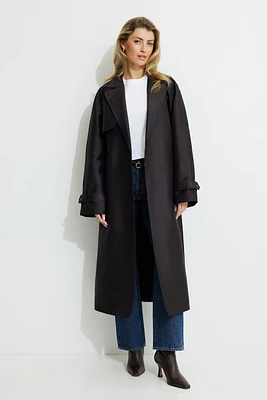 Sateen Trench Coat