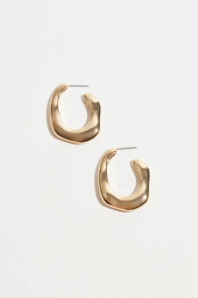 Oblong Hoop Earrings