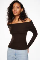 Heavenlyarn™ Off Shoulder Yarn Sweater