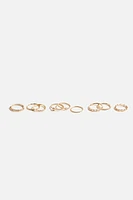 9-Pack Delicate Gem Rings