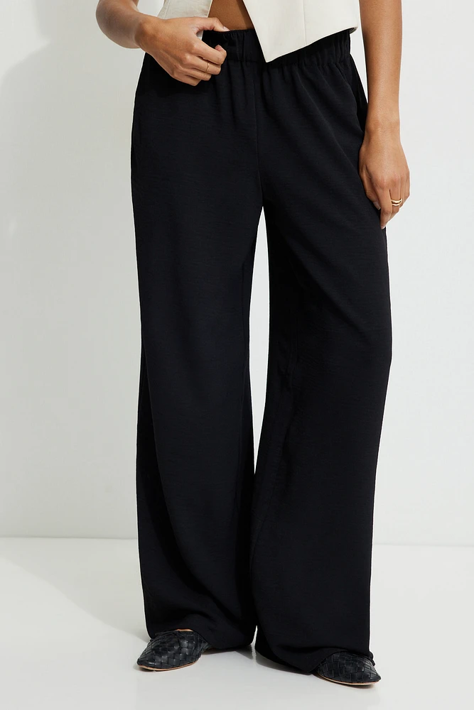 Pantalon à enfiler jambe large