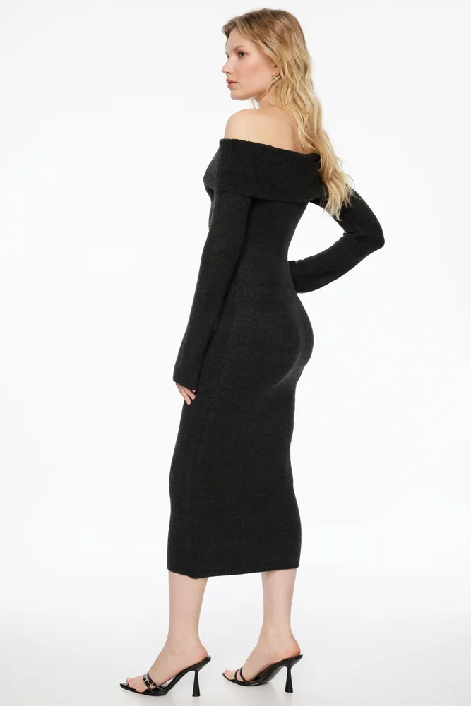 Heavenlyarn™ Spongy Off Shoulder Maxi Dress