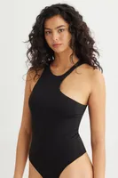 Sculpt High Neck Asymmetric Bodysuit