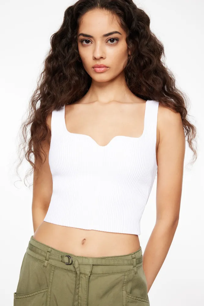 Nylon Sweater Tank Top