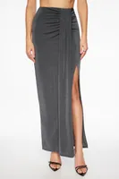 Slinky Draped Maxi Skirt