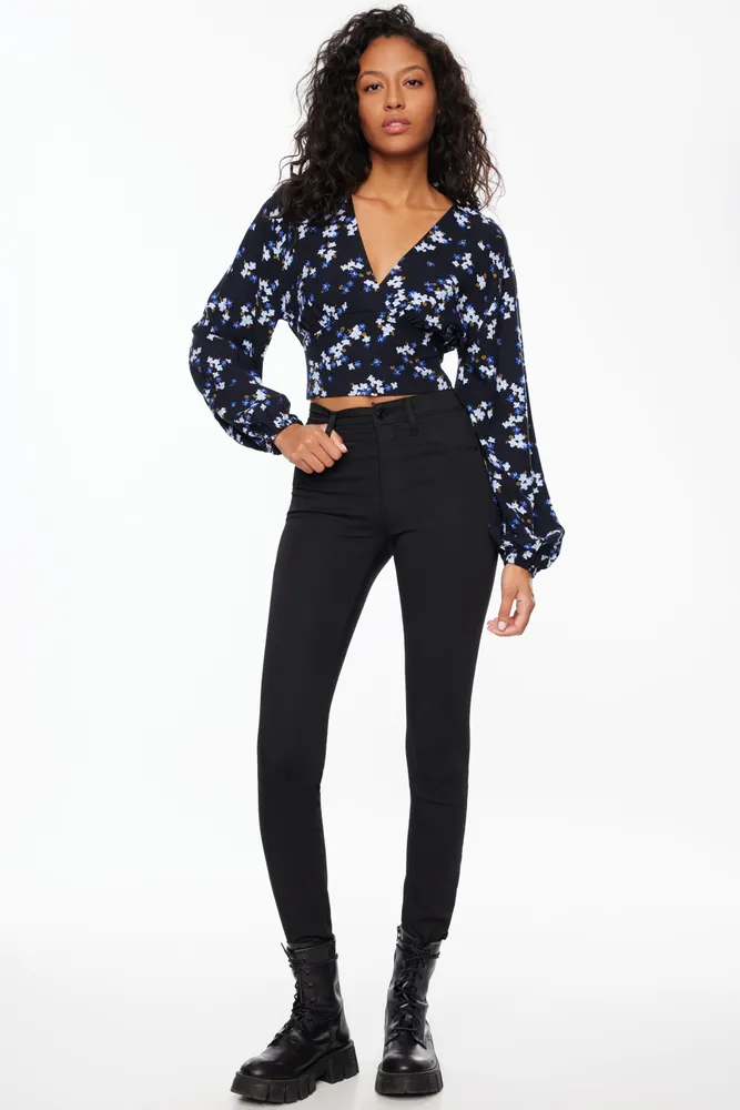 Long Sleeve V-Neck Blouse